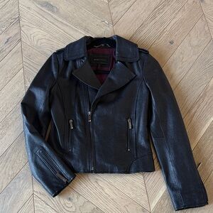 BCBG FITTED Leather Jacket